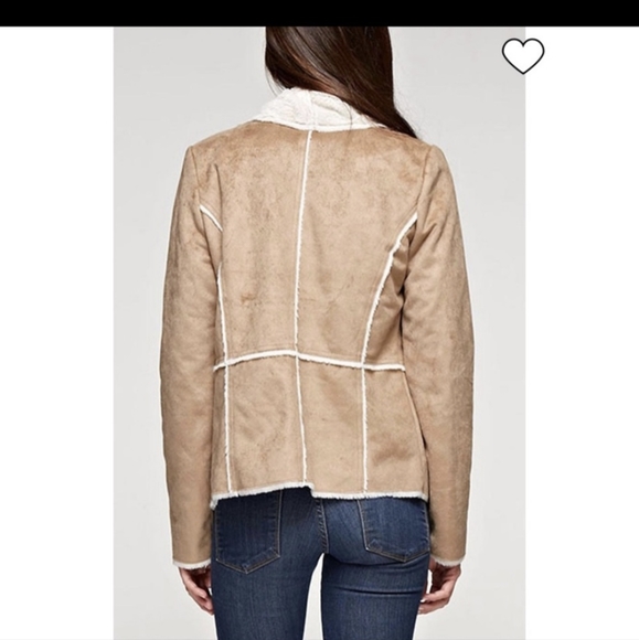 Faux/vegan suede jacket lovestitch large - Picture 6 of 13